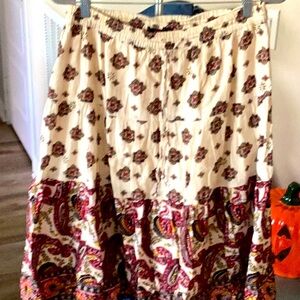 LUX paisley print gypsy skirt